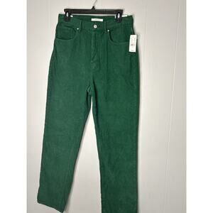 NEW! PACSUN Dad Jean Size 29x31 Green Corduroy Pants With Pockets